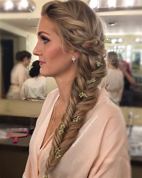 fishtail braid prom hair